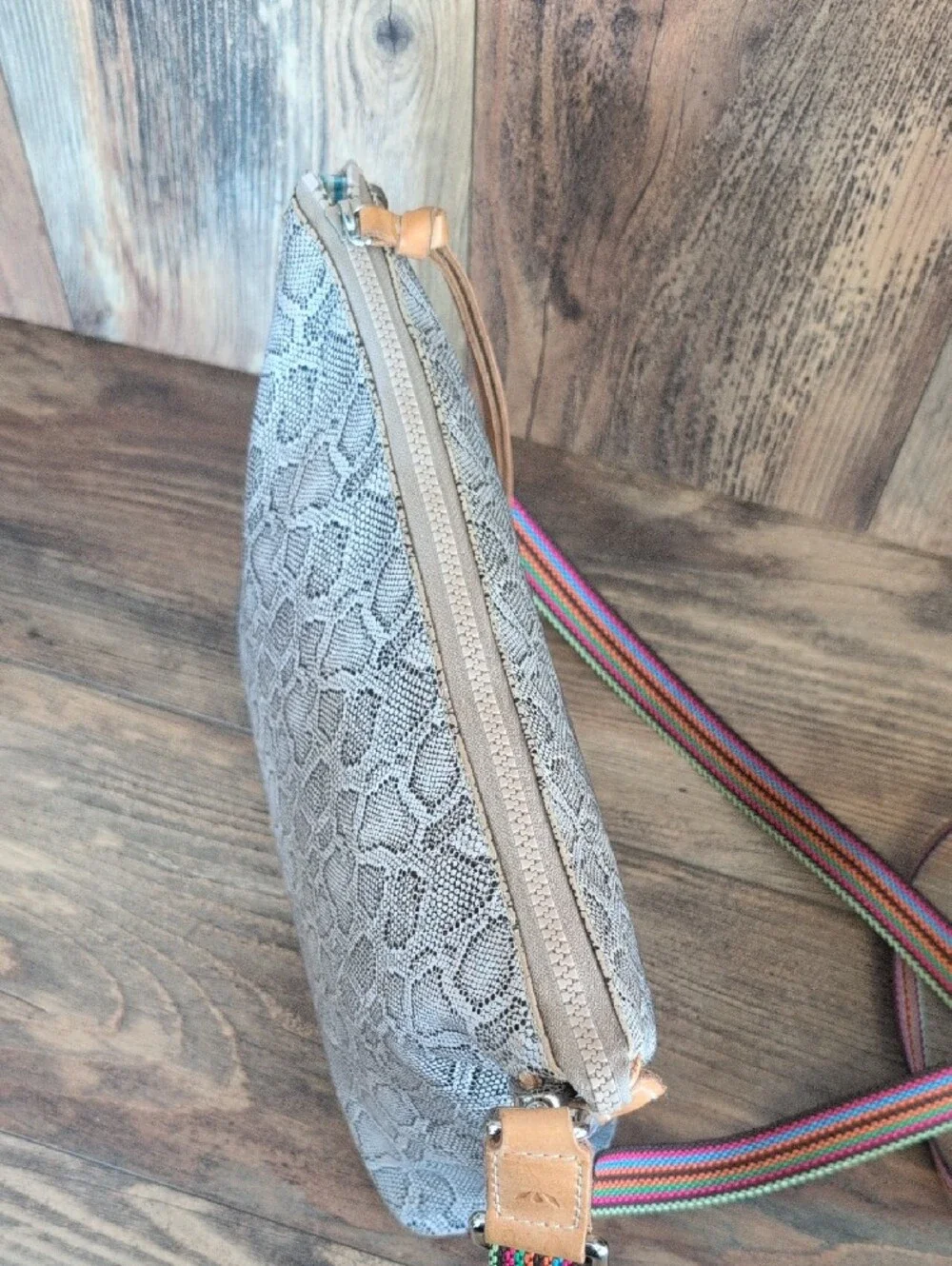 Consuela Wynne Snake Skin Print Downtown Crossbody Bag     AC173 - Picture 8 of 13